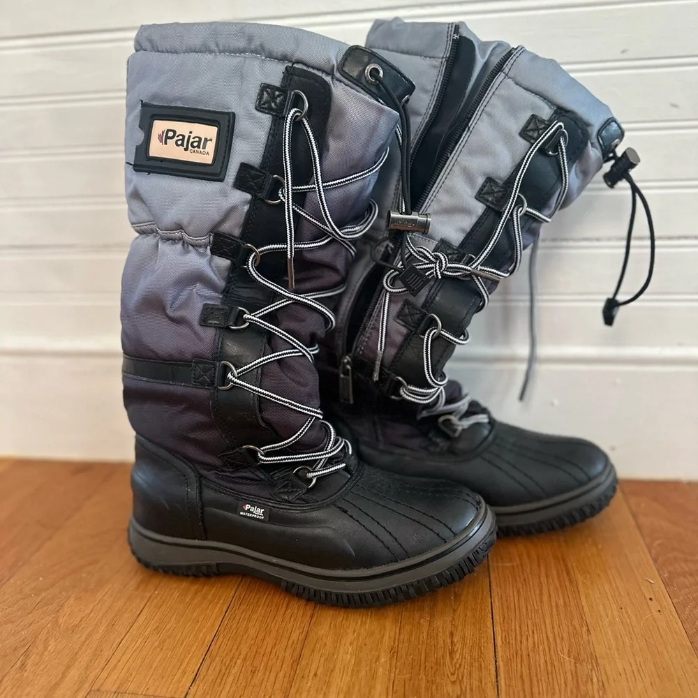 Pajar Women's Black and Gray Winter snow Boots
